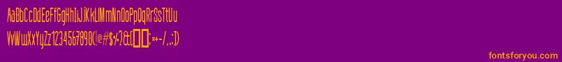 Police DefattedMilkCondensed – polices orange sur fond violet