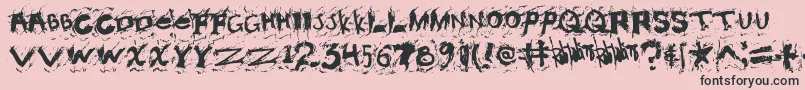 Misconstrued Font – Black Fonts on Pink Background