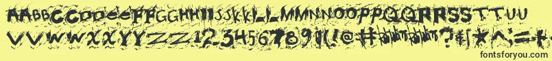 Misconstrued Font – Black Fonts on Yellow Background