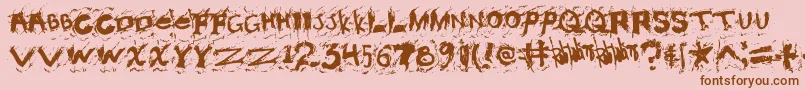 Misconstrued Font – Brown Fonts on Pink Background