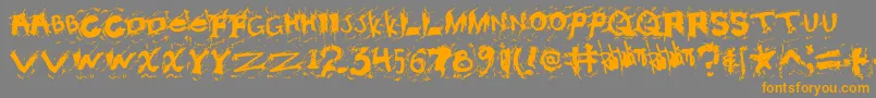 Misconstrued Font – Orange Fonts on Gray Background