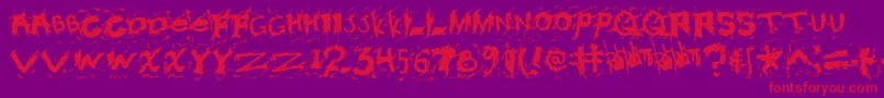 Misconstrued Font – Red Fonts on Purple Background