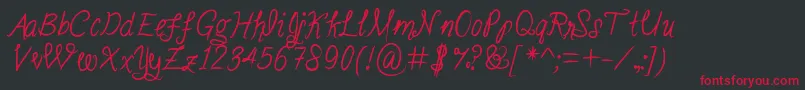 Stealingkissesinthemoonlight Font – Red Fonts on Black Background