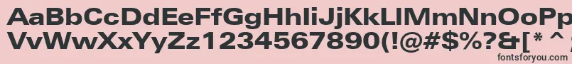 ZurichBlackExtendedBt Font – Black Fonts on Pink Background