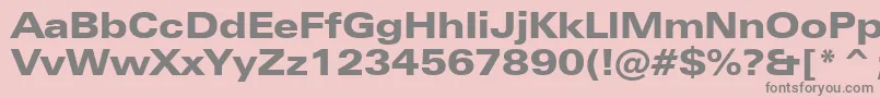 ZurichBlackExtendedBt Font – Gray Fonts on Pink Background