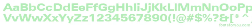 ZurichBlackExtendedBt Font – Green Fonts on White Background