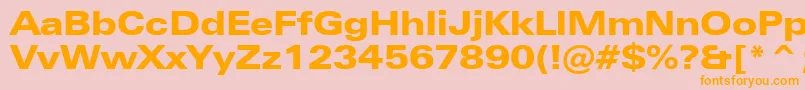ZurichBlackExtendedBt Font – Orange Fonts on Pink Background