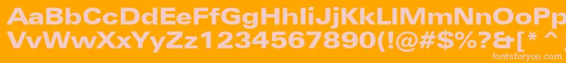 ZurichBlackExtendedBt Font – Pink Fonts on Orange Background