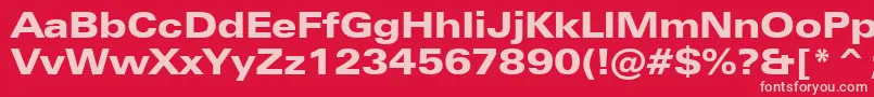 ZurichBlackExtendedBt Font – Pink Fonts on Red Background