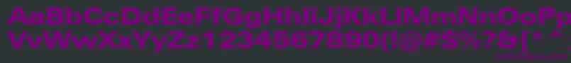 ZurichBlackExtendedBt Font – Purple Fonts on Black Background