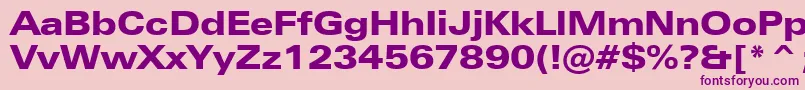 ZurichBlackExtendedBt Font – Purple Fonts on Pink Background