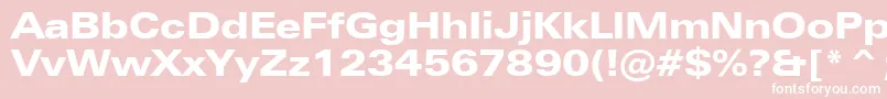 ZurichBlackExtendedBt Font – White Fonts on Pink Background