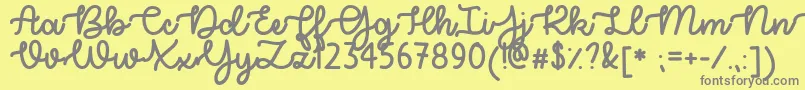 TryHappinessDemo Font – Gray Fonts on Yellow Background