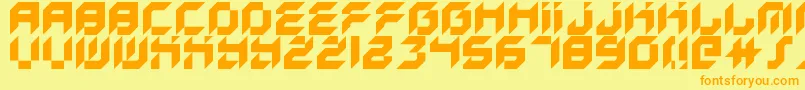 Kreased Font – Orange Fonts on Yellow Background