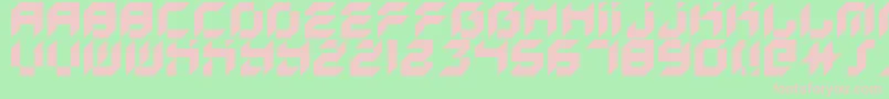 Kreased Font – Pink Fonts on Green Background