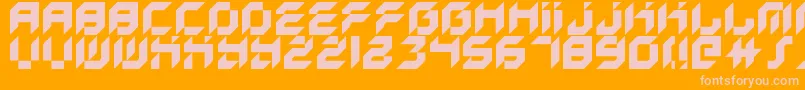 Kreased Font – Pink Fonts on Orange Background