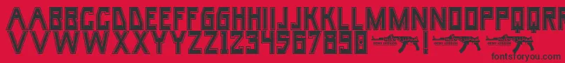 UmarCollege Font – Black Fonts on Red Background