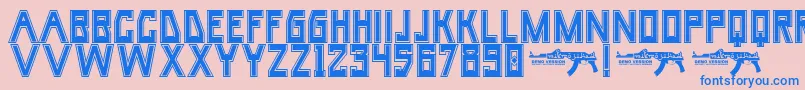 UmarCollege Font – Blue Fonts on Pink Background