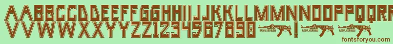 UmarCollege Font – Brown Fonts on Green Background