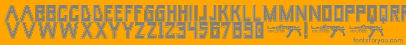 UmarCollege Font – Gray Fonts on Orange Background