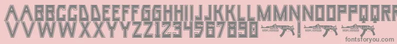 UmarCollege Font – Gray Fonts on Pink Background