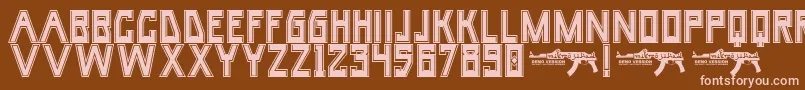 UmarCollege Font – Pink Fonts on Brown Background