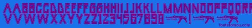UmarCollege Font – Purple Fonts on Blue Background