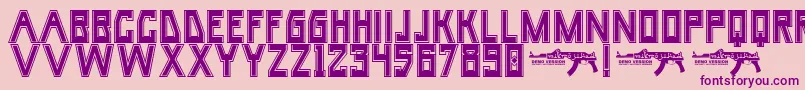 UmarCollege Font – Purple Fonts on Pink Background