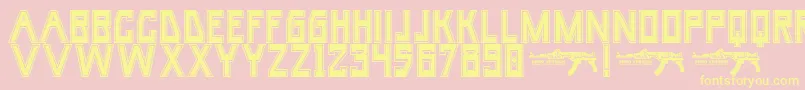 UmarCollege Font – Yellow Fonts on Pink Background