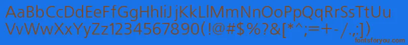 Freeset Font – Brown Fonts on Blue Background