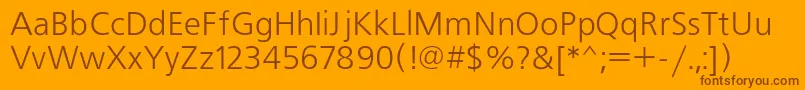 Freeset Font – Brown Fonts on Orange Background