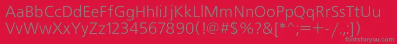 フォントFreeset – 赤い背景に灰色の文字