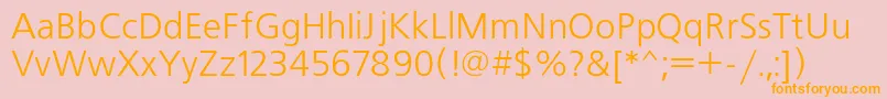 Freeset Font – Orange Fonts on Pink Background