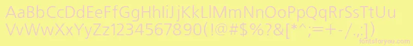 Freeset Font – Pink Fonts on Yellow Background