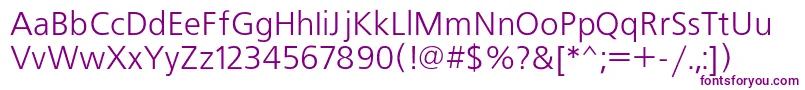 Freeset Font – Purple Fonts on White Background