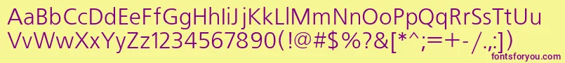 Freeset Font – Purple Fonts on Yellow Background