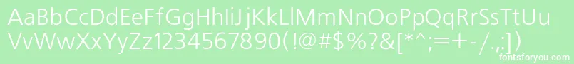 Freeset Font – White Fonts on Green Background