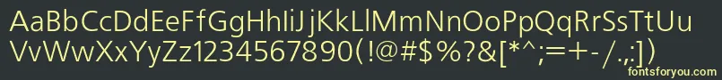 Freeset Font – Yellow Fonts on Black Background