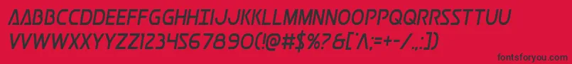 Postmastercond Font – Black Fonts on Red Background