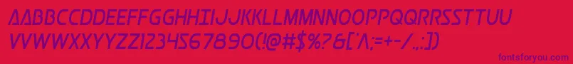 Шрифт Postmastercond – фиолетовые шрифты на красном фоне