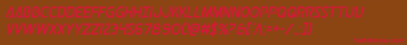 Postmastercond Font – Red Fonts on Brown Background