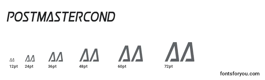 Tamaños de fuente Postmastercond