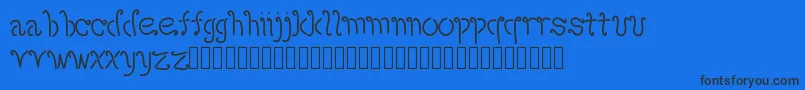 Amaretto Font – Black Fonts on Blue Background