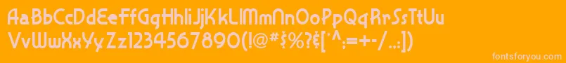 Snappy Service Nf Font – Pink Fonts on Orange Background