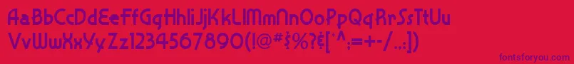 Snappy Service Nf Font – Purple Fonts on Red Background
