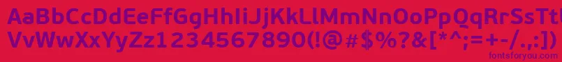 PfbeausansproBold Font – Purple Fonts on Red Background