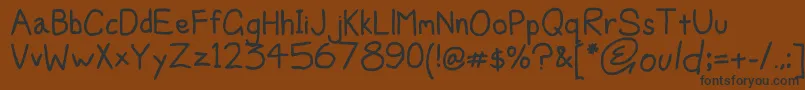 EddsFont Font – Black Fonts on Brown Background