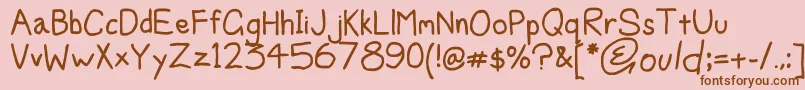 EddsFont Font – Brown Fonts on Pink Background