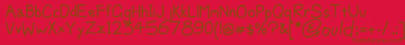 EddsFont Font – Brown Fonts on Red Background