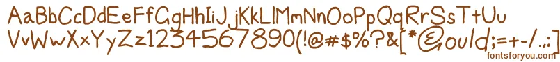 Шрифт EddsFont – коричневые шрифты на белом фоне